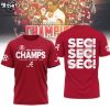 Alabama Crimson Tide 2023 SEC Football Conference Champions Red Elephants Mascot Design 3D Hoodie