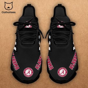 Alabama Crimson Tide Logo Full Black Design Max Soul Shoes