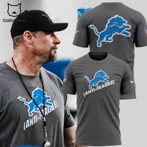 Anti Fragile Detroit Lions NFL Logo Design 3D T-Shirt