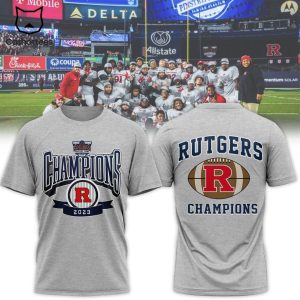 Bad Boy Mowers Rutgers Scarlet Knights Football Champions 2023 Gray Design 3D T-Shirt
