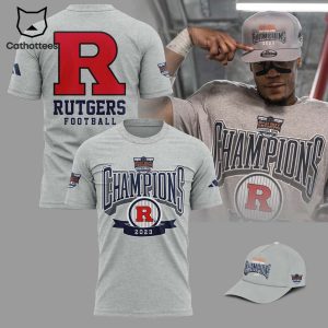 Bad Boy Mowers Rutgers Scarlet Knights Football Champions New 2023 Gray Design 3D T-Shirt