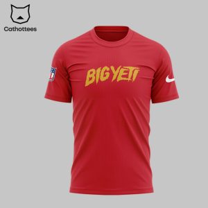 Big Yeti NFL Red Logo Design 3D T-Shirt