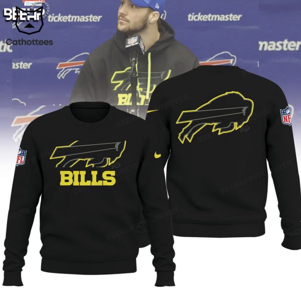 Buffalo Bills NFL Full Black Logo Design 3D Hoodie