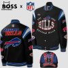 Buffalo Bills White Blue Design Baseball Jacket