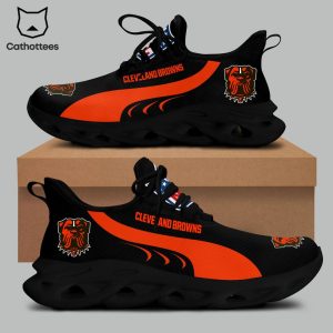 Cleveland Browns Black Orange Design Max Soul Shoes