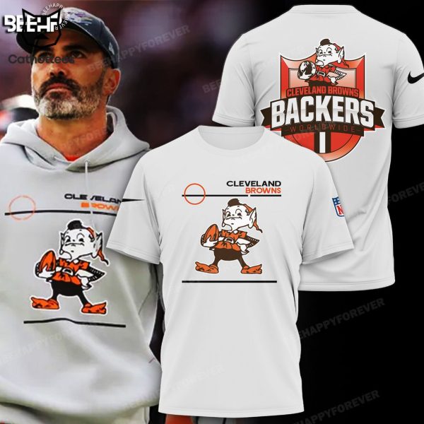 Cleveland Browns NFL Nike Logo White Design 3D Hoodie