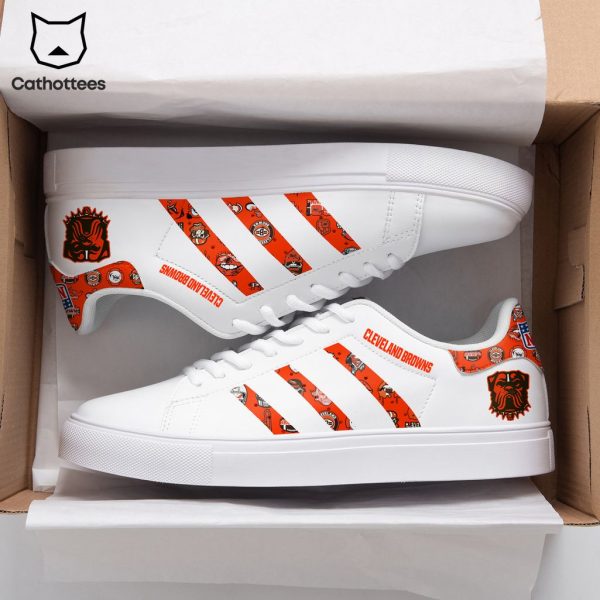 Cleveland Browns White Orange Trim NFL Logo Design Stan Smith