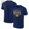 Michigan 12 Time National Wolverines College Champions Football Playoff 2023 Blue Design 3D T-Shirt