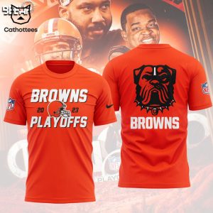 Dawg Puond 2023 Cleveland Browns 2023 NFL Playoffs Orange Design 3D Hoodie