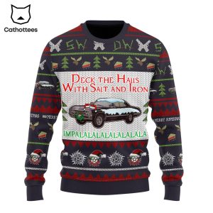 Deck The Halls With Salt And Iron Merry Supernation Christmas Design 3D Sweater