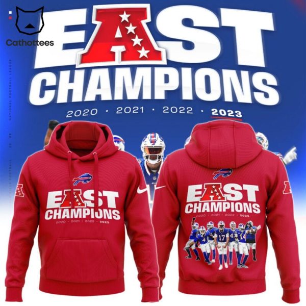 East Champions Bills AFC Members Portrait Red Design 3D Hoodie