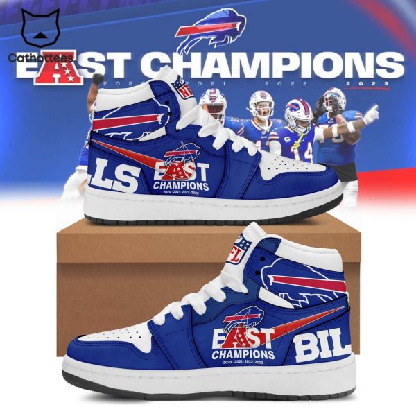 East Division Champions Buffalo Bills Nike Royal 2023 Blue Design Air Jordan 1 High Top