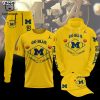 2024 Rose Bowl Game Champs Just Won More Michigan Wolverines Yellow Hoodie Longpant Cap Set