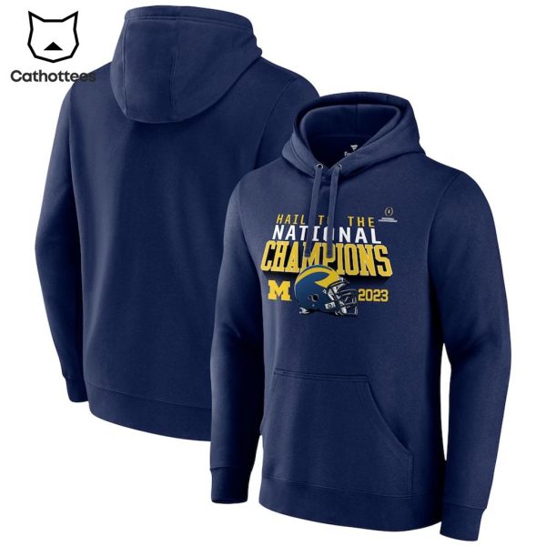 Hail To The National Champions Michigan 2023 Blue Design 3D Hoodie