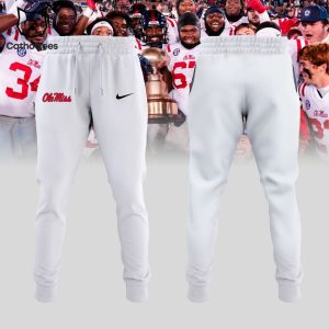 Hotty Toddy Ole Miss Rebels Football Champions NCAA White Design 3D Hoodie Longpant Cap Set