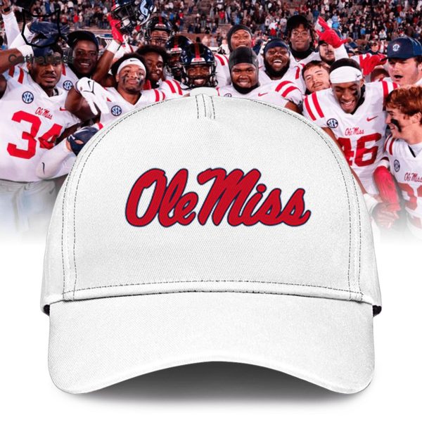 Hotty Toddy Ole Miss Rebels Football Champions NCAA White Design 3D Hoodie Longpant Cap Set