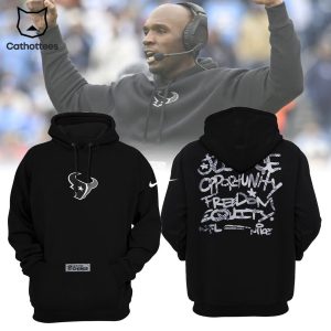 Houston Texans Inspire Change NFL Black Logo Design 3D Hoodie