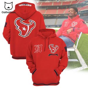 Houston Texans Red Mascot Design 3D Hoodie