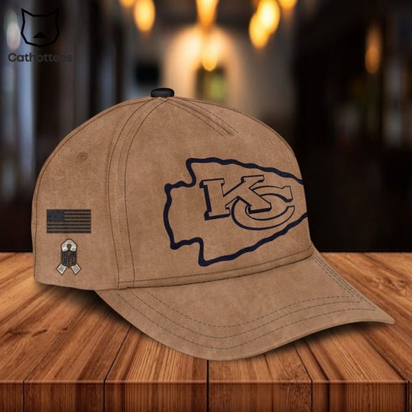 Kansas City Chiefs 2023 Salute To Service Nike Logo Brown Hoodie Longpant Cap Set