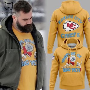 Kansas City Chiefs Travis Kelce Big Yeti Yellow NFL Logo Design 3D Hoodie