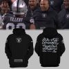 Las Vegas Raiders 2023 Coach Antonio Pierce’s Black NFL Logo Design 3D Hoodie
