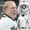 Las Vegas Raiders Mark Davis Skull White Design Baseball Jacket