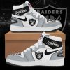 Las Vegas Raiders NFL Nike Logo Design Air Jordan 1 High Top