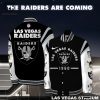 Las Vegas Raiders Mark Davis White Logo Design Baseball Jacket