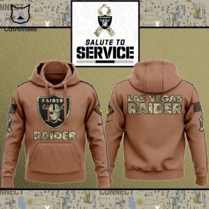 Las Vegas Raiders NFL Salute To Service Veteran Nike Logo Design 3D Hoodie