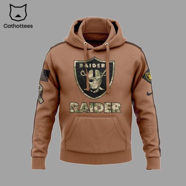 Las Vegas Raiders NFL Salute To Service Veteran Nike Logo Design 3D Hoodie