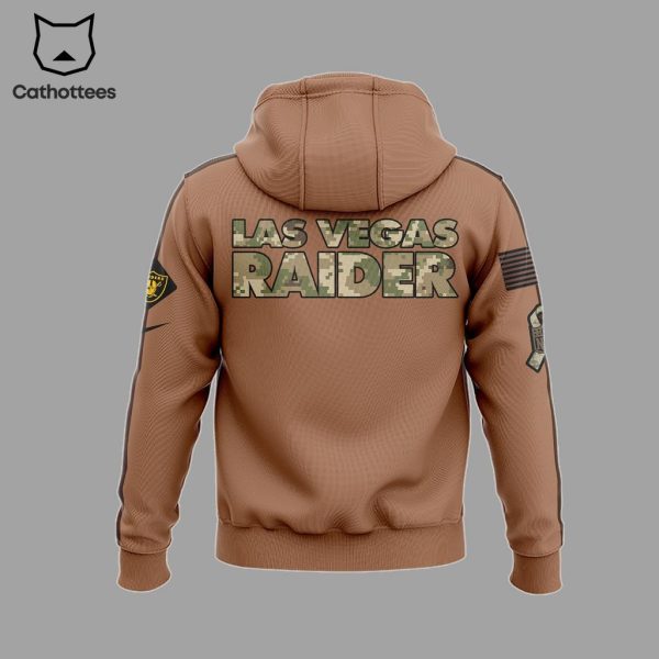 Las Vegas Raiders NFL Salute To Service Veteran Nike Logo Design 3D Hoodie