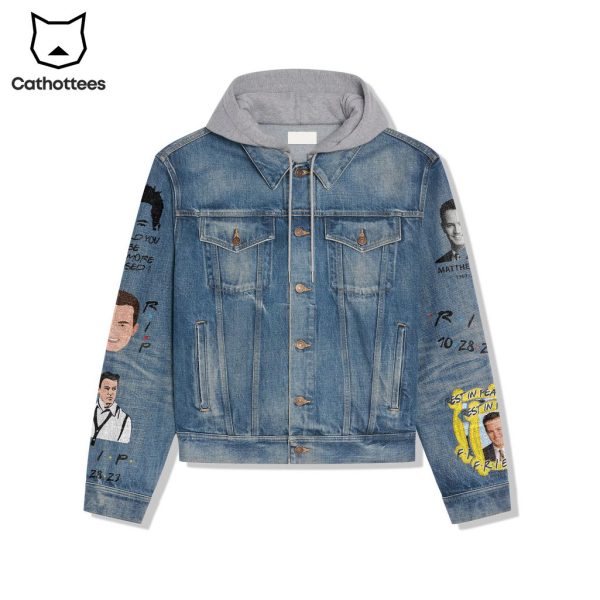 Matthew Perry 08-19-1969 10-28-203 Portrait Design Hooded Denim Jacket