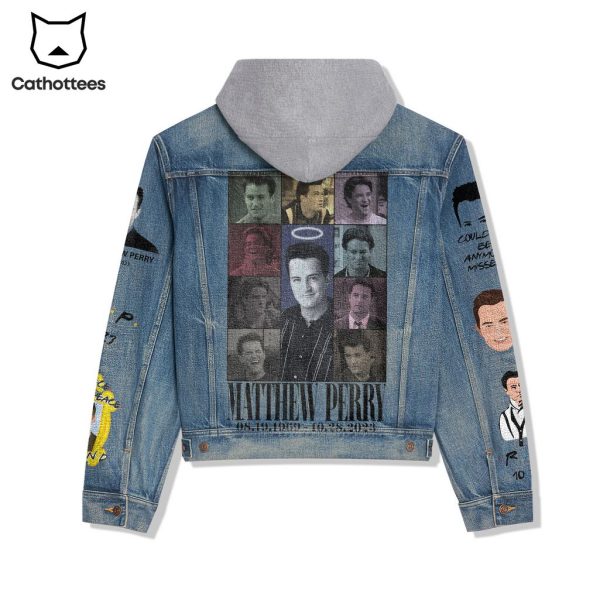 Matthew Perry 08-19-1969 10-28-203 Portrait Design Hooded Denim Jacket