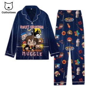 Merry Christmas To My Muggle Blue Design Pajamas Set