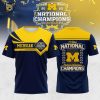 College Football Playoff National Champions 2023 Blue Design 3D T-Shirt