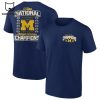 National Champions Michigan Wolverines College Football Blue Design 3D T-Shirt