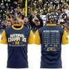 National Champions 2023 Michigan Wolverines Match List Black Design 3D T-Shirt