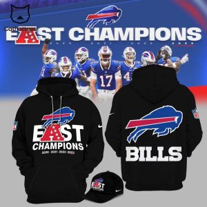 NFL Buffalo Bills 2023 AFC East Division Champions Mascot Black Design 3D Hoodie