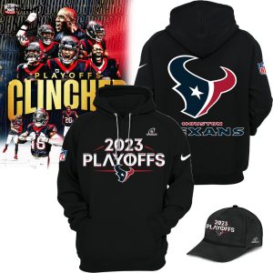 NFL Houston Texans Playoffs Nike Logo Black Design 3D Hoodie