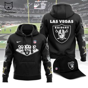NFL Las Vegas Raiders Black Skull Design 3D Hoodie