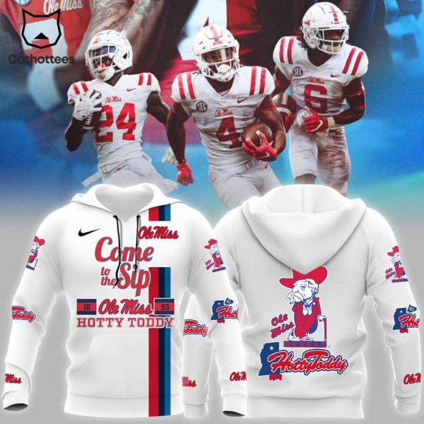 Ole Miss Hotty Toddy Rebels Football Champions NCAA White Nike Logo Design 3D Hoodie Longpant Cap Set