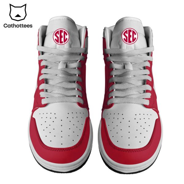 Personalized Alabama Crimson Tide 2023 SEC Football Conference Champions Nike Logo Design Air Jordan 1 High Top