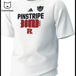 Pinstripe Bound Rutgers Scarlet Knights Champions 2023 White Design 3D T-Shirt