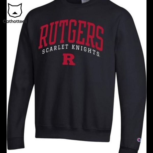 Rutgers Scarlet Knights Football Black Design 3D Sweater