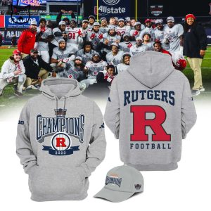 Rutgers Scarlet Knights Football Champions New 2023 Gray Hoodie