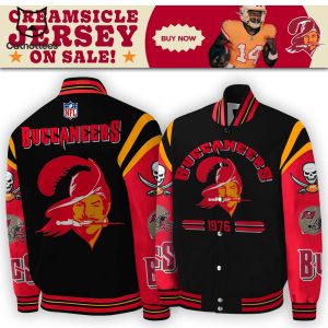 Tampa Bay Buccaneers 2023 NFL Buccaneers 1976 Skull Black Design Baseball Jacket