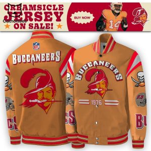 Tampa Bay Buccaneers 2023 NFL Buccaneers 1976 Skull Design Baseball Jacket