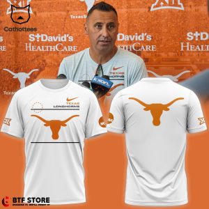 Texas Longhorns Nike Logo White Design 3D T-Shirt