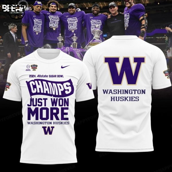 Washington Huskies 2024 Sugar Bowl Champions Purple 3D Hoodie