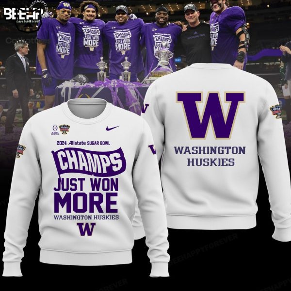 Washington Huskies 2024 Sugar Bowl Champions Purple 3D Hoodie